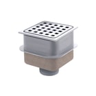 Van den Berg - Vloerput met 1 aansluiting Abs Put 10X10 Ou50 Rvs/Ro