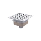 Van den Berg - Vloerput met 1 aansluiting Abs Put 15X15 Ou40 Rvs/Ro