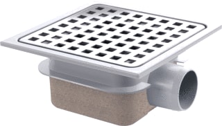 Van den Berg - Vloerput met 1 aansluiting Abs Put 15X15 Zu40 Rvs/Ro