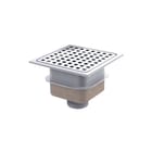 Van den Berg - Vloerput met 1 aansluiting Abs Put 15X15 Ou50 Rvs/Ro