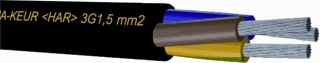 Draka - RWPK Voedingskabel tot 1 kV beweegbaar 3G2.5 Zw Mt