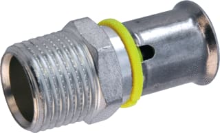 Wavin - Tigris Gas Fitting met 2 aansluitingen Tigr/G Overg Kopp 16X1/2Bu