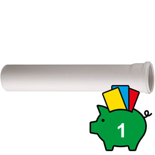 Ubbink - Enkelwandige RGA of LTV buis Rlx Pp-W Verlngstk 80X250