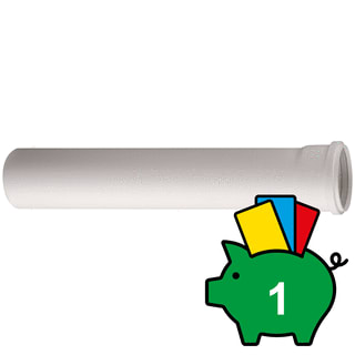 Ubbink - Enkelwandige RGA of LTV buis Rlx Pp-W Verlngstk 80X500