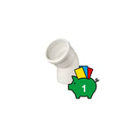 Ubbink - Rolux PP wit Enkelw. rookgashulpstuk 2 aansl. Rlx Pp-W Bocht 80Mm 45Gr