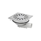Aquaberg - Vloerput met 1 aansluiting Rvs Put Nv 15X15Cm Rvs304 4740