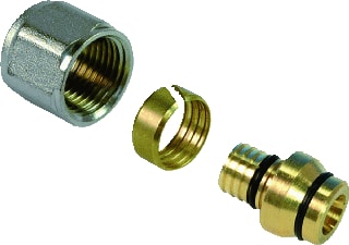 Henco - Fitting met 2 aansluitingen Ada Schrfit 14X15 Zk2