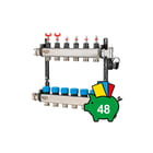 Henco - Hencofloor UFH-MDSS Verdeler voor hydronische circuits 08-Gr Verd. Rvs Regb.Deb.