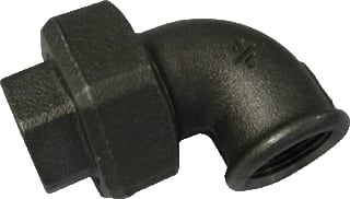 Nefit Industrial - Zwart 95 Fitting met 2 aansluitingen Neft Kniekopp 1 Zw