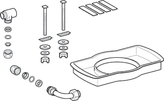 Geberit - AquaClean 4000 Toebeh./onderdelen voor douche wc Watrraanslt