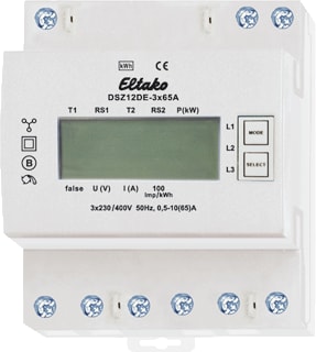 Eltako - DSZ12 Elektriciteitsmeter kwhm 3f4l 65a dsz12de