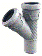 Wavin - AS+ Fitting met 3 aansluitingen T-Stuk 45 50 M/M/S