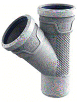 Wavin - AS+ Fitting met 3 aansluitingen T-Stuk 45 75 M/M/S