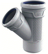 Wavin - AS+ Fitting met 3 aansluitingen T-Stuk 45 110X75 M/M/S