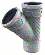 Wavin - AS+ Fitting met 3 aansluitingen T-Stuk 45 125 M/M/S