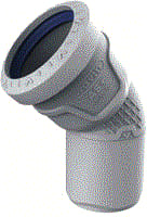 Wavin - AS+ Fitting met 2 aansluitingen Bocht 45 Lgr 50 M/S