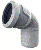 Wavin - AS+ Fitting met 2 aansluitingen Bocht 67 Lgr 50 M/S