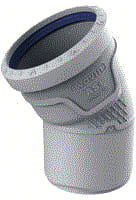 Wavin - AS+ Fitting met 2 aansluitingen Bocht 30 Lgr 75 M/S