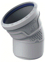 Wavin - AS+ Fitting met 2 aansluitingen Bocht 30 Lgr 110 M/S