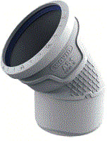Wavin - AS+ Fitting met 2 aansluitingen Bocht 45 Lgr 110 M/S