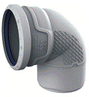Wavin - AS+ Fitting met 2 aansluitingen Bocht 87 Lgr 110 M/S