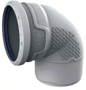 Wavin - AS+ Fitting met 2 aansluitingen Bocht 87 Lgr 125 M/S