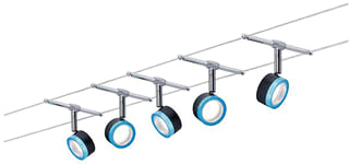 Paulmann - Laagspannings-kabelsysteem wire system bluled 5x4w b