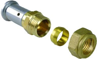 Henco - 30P Fitting met 2 aansluitingen Pers Re.Kopp 16X15Knl Zk2