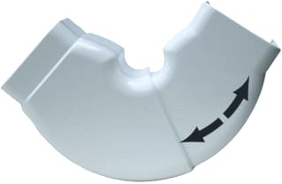 Canalit - AC Flexibel Verticaal hoekstuk leidingkanaal Beweegb. Bocht 65X50W