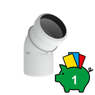 Burgerhout - Safe-PP Enkelw. rookgashulpstuk 2 aansl. Bocht 80 Safepp W 43Gr.