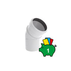 Burgerhout - Safe-PP Enkelw. rookgashulpstuk 2 aansl. Bocht 80 Safepp W 43Gr.