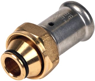 Henco - 19P Fitting met 2 aansluitingen Adapter Pers 16X2X3/4 Eur