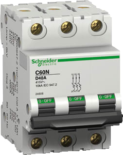 Schneider Electric Merlin Gerin - C60 N Installatieautomaat autom 10ka  c60n 4a-d 3p