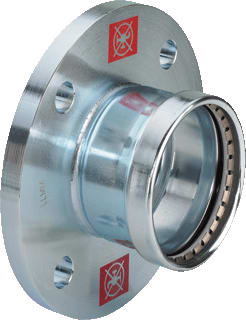 Viega - Prestabo 1159.1 PN6 Fitting met 2 aansluitingen Presta Flens 35