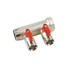 Henco - VB met geint.kogelkraan rood CV/perslucht/tap/koelwater verdeler Ek-Verd 4Gr/Krn 3/4X2Ek R