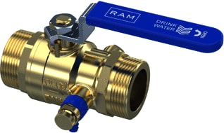 Raminex - Kogelafsluiter Kk 2X1 1/2" Bu Dn32 Af Rvs