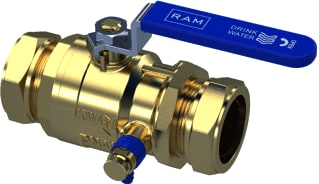 Raminex - Kogelafsluiter Kk 42X42 Knel Dn40 Aft Rvs