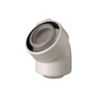 Ubbink - Concentr. RGA/LTV hulpstuk 2 aansl. rlx pp bocht 45gr. 80/125