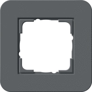 Gira - E3 Afdekraam schakelmateriaal Afdkrm 1V Dkgrijs-Antr