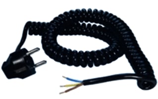 H K Electric - Aansluitleiding Spir.Sn.H05Vv-F 3G1 Zw 0,7M