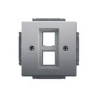 ABB Busch-Jaeger - Pure Stainless Steel Inzetplaat schakelmateriaal Cpl 2X Mj 216000-2 Rvs