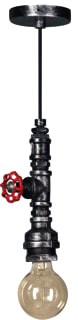 SCS - Fire Hose Pendelarmatuur fire h hang e27 zwart zil