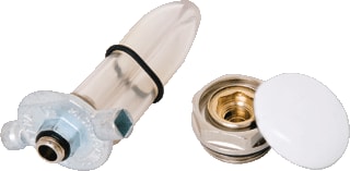 DRL - Aftapkraan (radiator en tapwater) Design Aft+Sleutl Wit