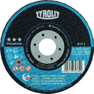 Tyrolit - PREMIUM 2in1 Slijpschijf Prem Drslpschf A60Q-Bfp