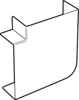 Legrand - VAN GEEL GWO Snap on Verticaal hoekstuk wandgoot Alu St/Vervalstuk 85X50Mm