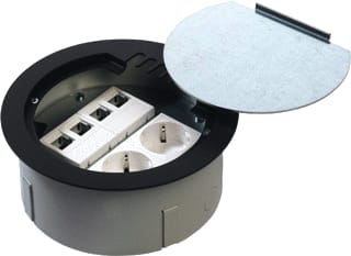 OCS - Rondo Vloercontactdoos I 2X230V+4Xdata