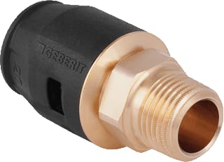 Geberit - Pushfit Fitting met 2 aansluitingen Overg Bu 25-1 Br