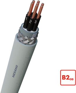 Nexans - Voedingskabel v/a 1 kV vaste aanleg Z1O-YMZ1KAS B2CA 7X2.5 MT