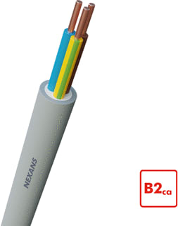 Nexans - Installatiekabel YMz1K B2ca Voedingskabel v/a 1 kV vaste aanleg 3G2,5 Ha500
