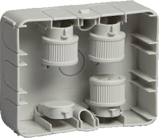 Attema - Cable-mate AK2-S Opbouwdoos wand/plafond Kabeldoos Kabelgt 16Mm
